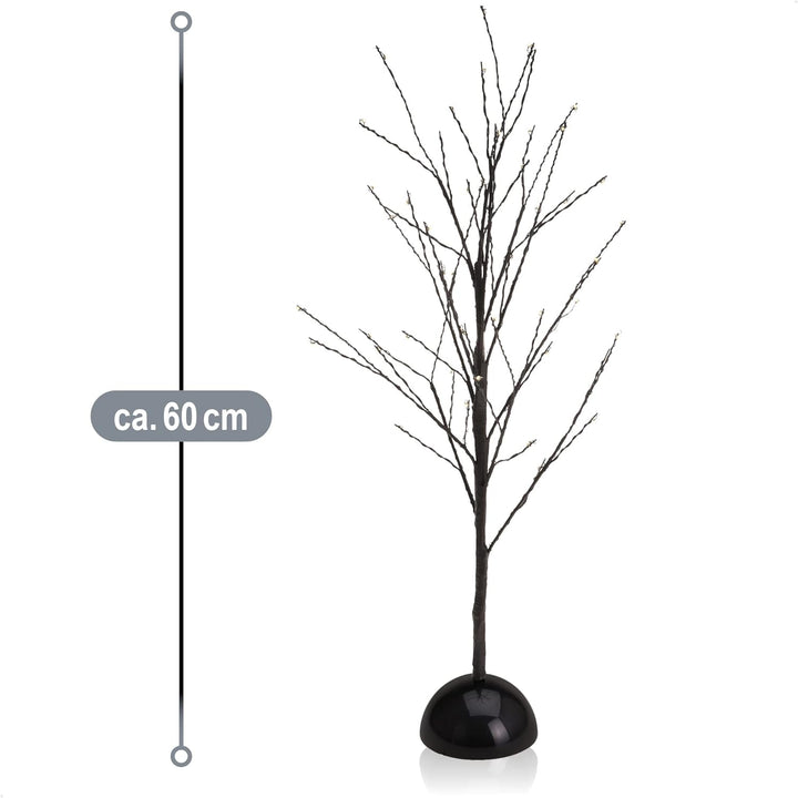 COM-FOUR® LED Baum als dekorative Beleuchtung - Lichterbaum mit 48 LEDs als Deko zu Weihnachten - Le