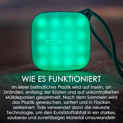 Boompods Rhythm Party Mini Lautsprecher - Nachhaltiger tragbarer Bluetooth Lautsprecher klein mit LE