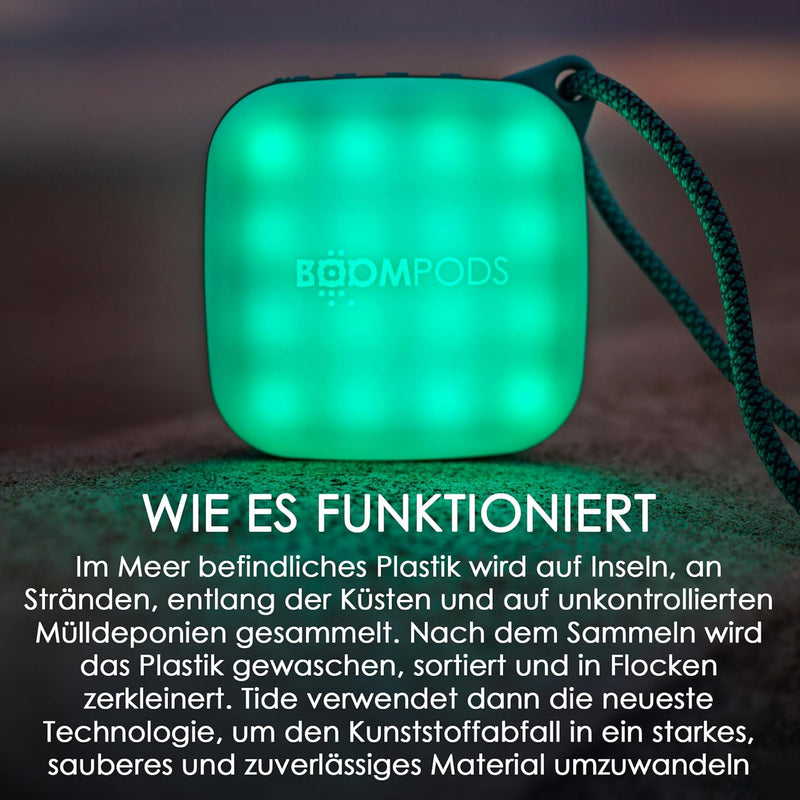 Boompods Rhythm Party Mini Lautsprecher - Nachhaltiger tragbarer Bluetooth Lautsprecher klein mit LE