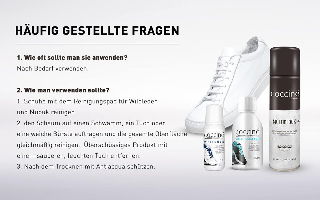 Cocciné - Sneaker Whitener, Schuhreiniger Weisse Schuhe, Schuh Weissmacher, Sneaker Cleaner Weiss, S