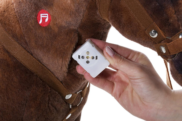 Heunec 723573 - Cowboy Pferd mit Sound 100 kg Tragkraft, Braun