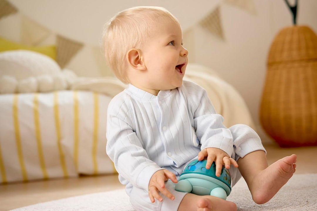 Hape Musik-Schildkröte, Musikalisches Spielzeug ab Geburt, Lernspielzeug mit Sound &amp; Drehfunktion, S