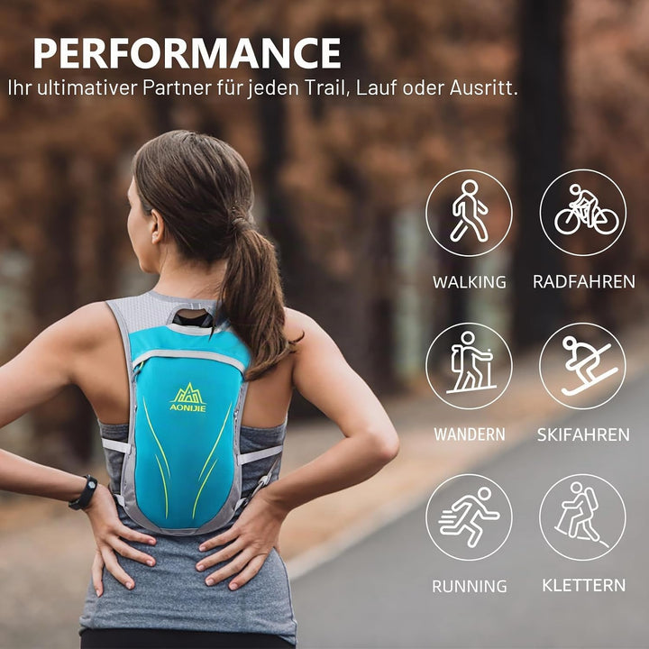 Geila Trinkrucksack, Trinkweste Outdoorsport Trail Marathoner Running Race Leichter Rucksack für Män