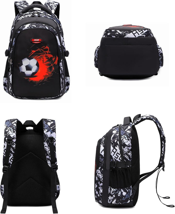 Asge Schulrucksack Jungen Teenager Schulranzen Mädchen 3 5 Klasse Ranzen Ergonomischem Kinder Fussba