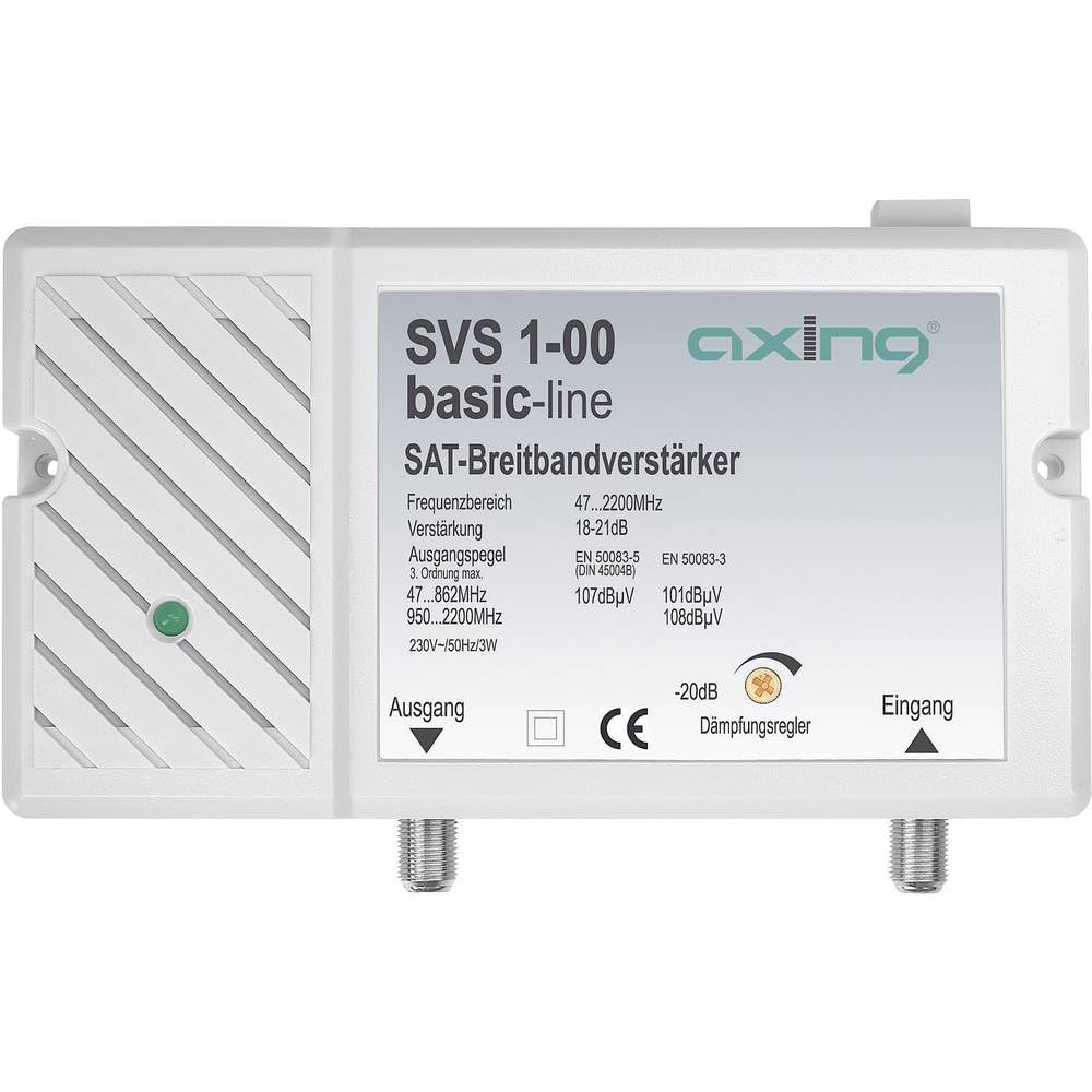 Axing SVS 1-00 Satelliten-Breitbandverstärker (25dB, 47-2200 MHz) Single, Single