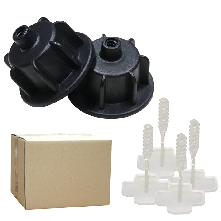 Karl Dahm Fliesen Nivelliersystem Levelmac Basis-Set für 2 mm Fugen: 100 schwarze Zughauben für 3-12