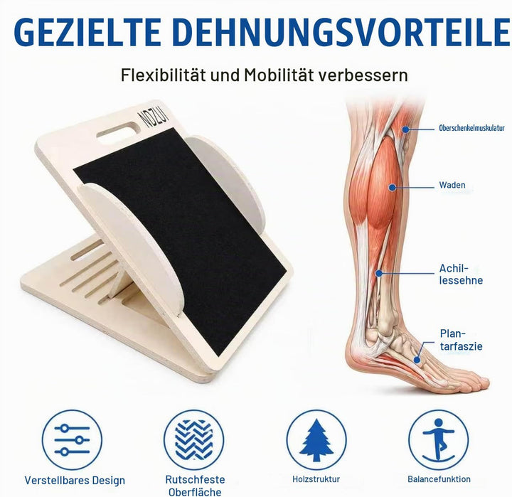 Balance Board - Wadendehner Schrägbrett aus Holz -Übungshilfe - Holz Balance Trainer für Core, Gleic