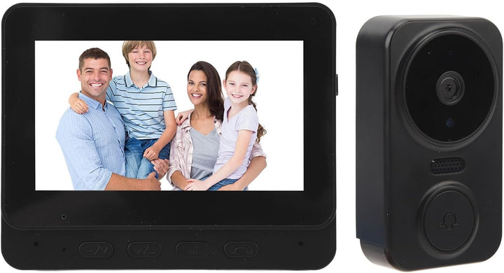 Video-Gegensprechanlage, Display, Kabellose Video-Türsprechanlage, Türklingel-Set, Innen- und Aussen