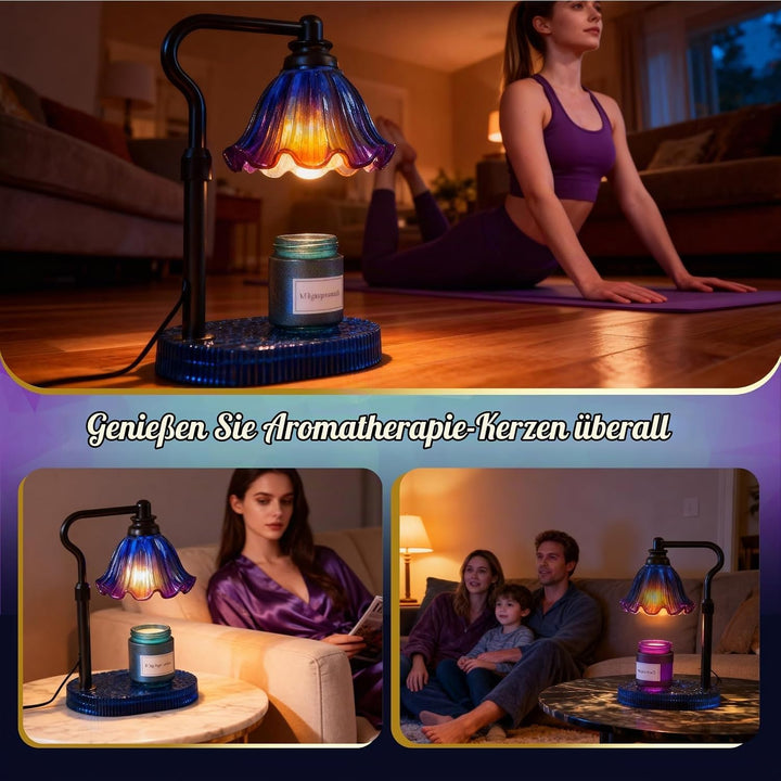 Kerzenwärmer Lampe mit Timer &amp; dimmbare 4-Stufen-Helligkeit - einstellbare Höhe, für neue Haus Schla
