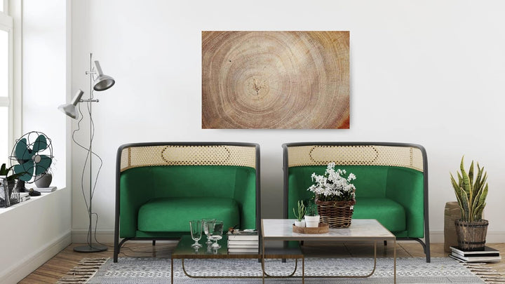 ALLboards Glas Magnettafel Baumstamm Natur Baumkern 60x40cm Glasbild Memoboard aus Glas Glastafel mi