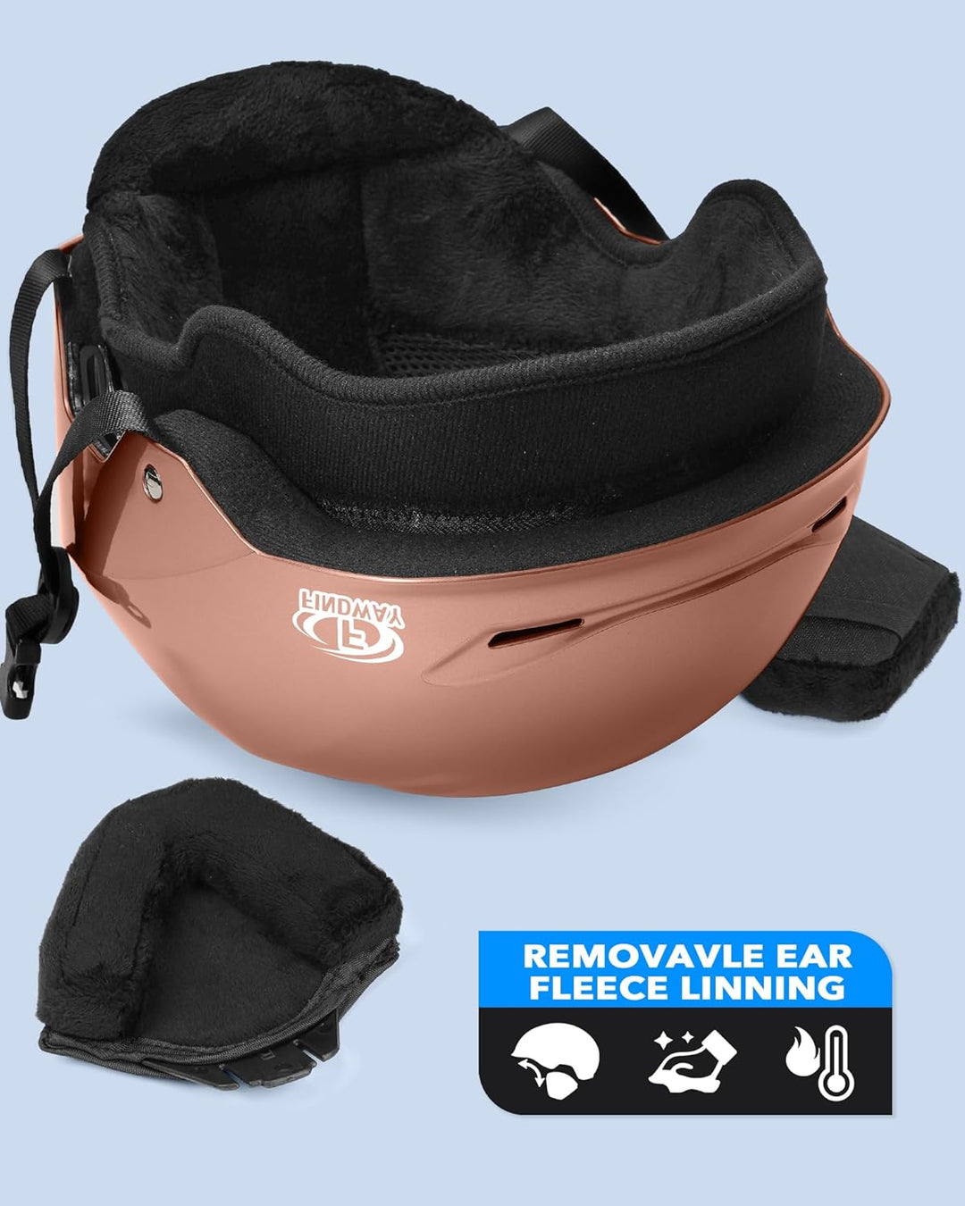 Findway Skihelm für Herren & Damen,Snowboard Helm mit Ohrenschützer für Erwachsene Jugend mit Verste