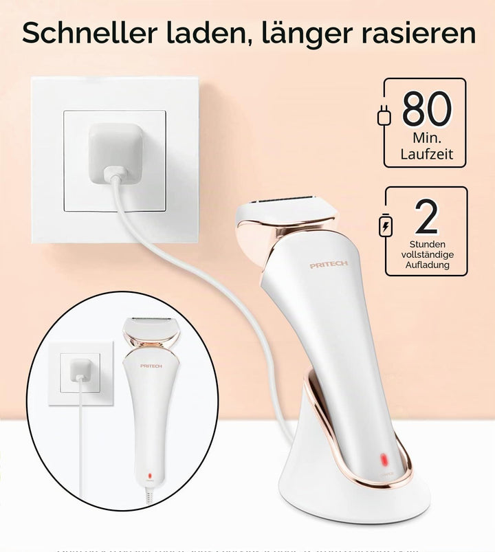 Elektrischer Rasierer für Frauen, Damenrasierer, Bikini-Trimmer, Körperhaarentfernung für Beine und