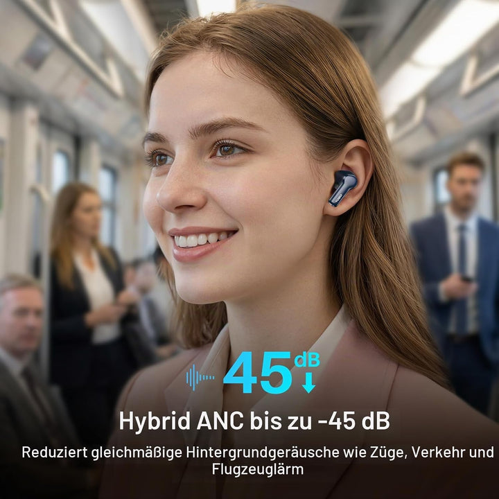 TOZO NC3 Kopfhörer Kabellos Bluetooth 5.3, Bluetooth Kopfhörer, In Ear Kopfhörer mit Hybrid Active N