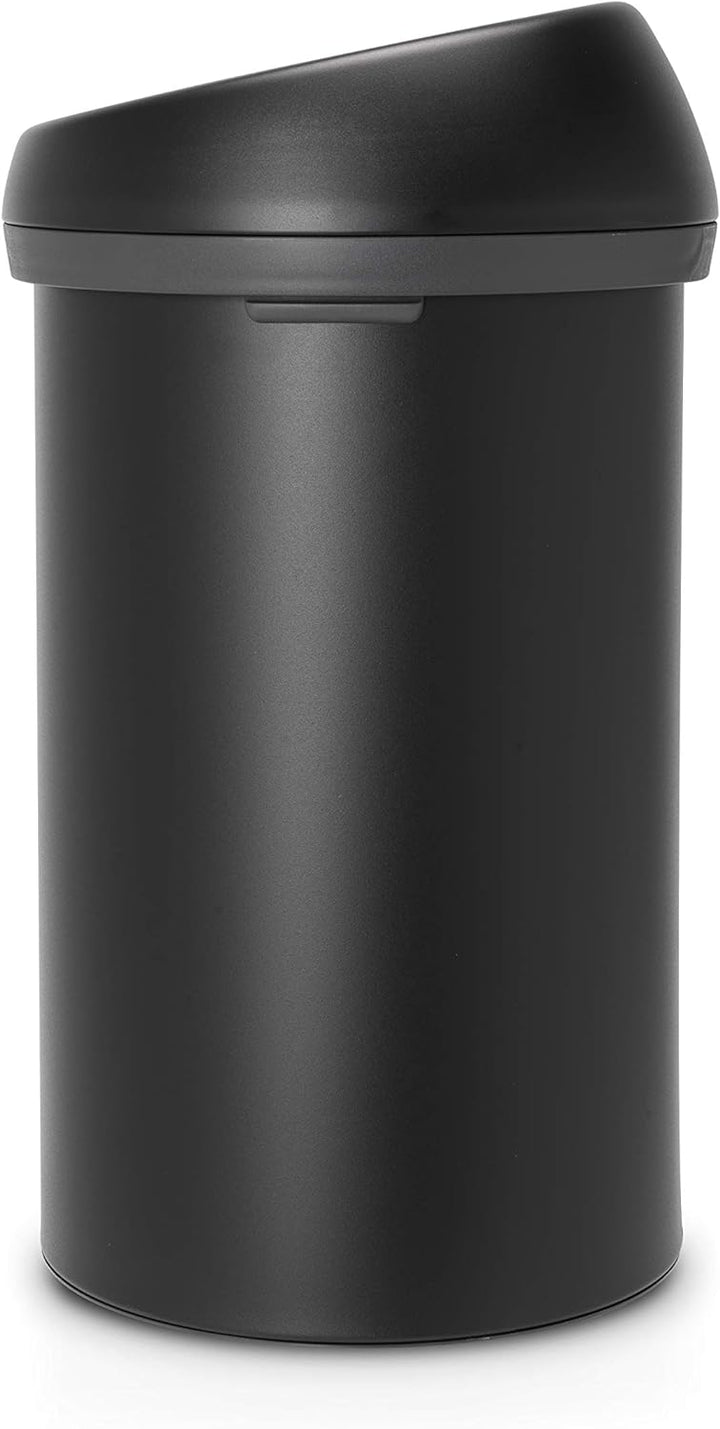 Brabantia Grosser Mülleimer mit Touch-Funktion, Stahl, Mineral Mondlicht Schwarz, (60L) UK 60 Liter