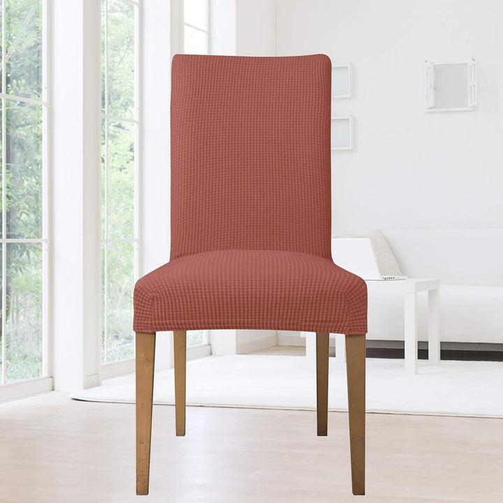 EBETA E Stuhlhussen 4 Stück, Elastische Stuhlbezug, Stretchhusse Stuhlüberzug Jacquard Hussen für Ho