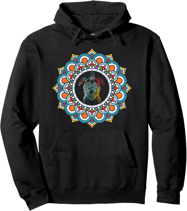 Maori Mandala Hawaii Hippie Meeresbewohner Schildkröte Pullover Hoodie