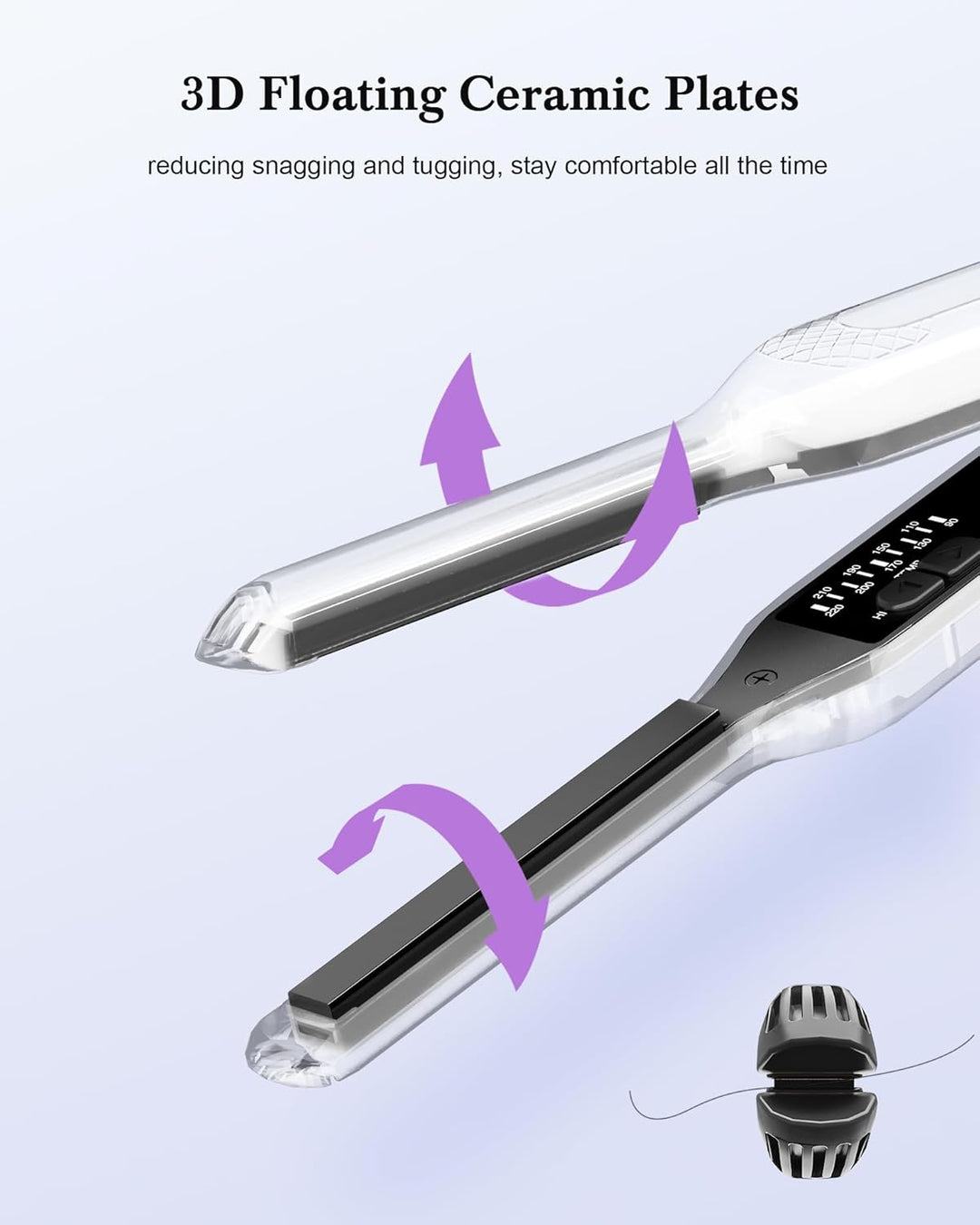 Mini Glätteisen Für Kurze Haare, 2 in 1 Haarglätter und Lockenwickler für Glätten und Locken, Schwim
