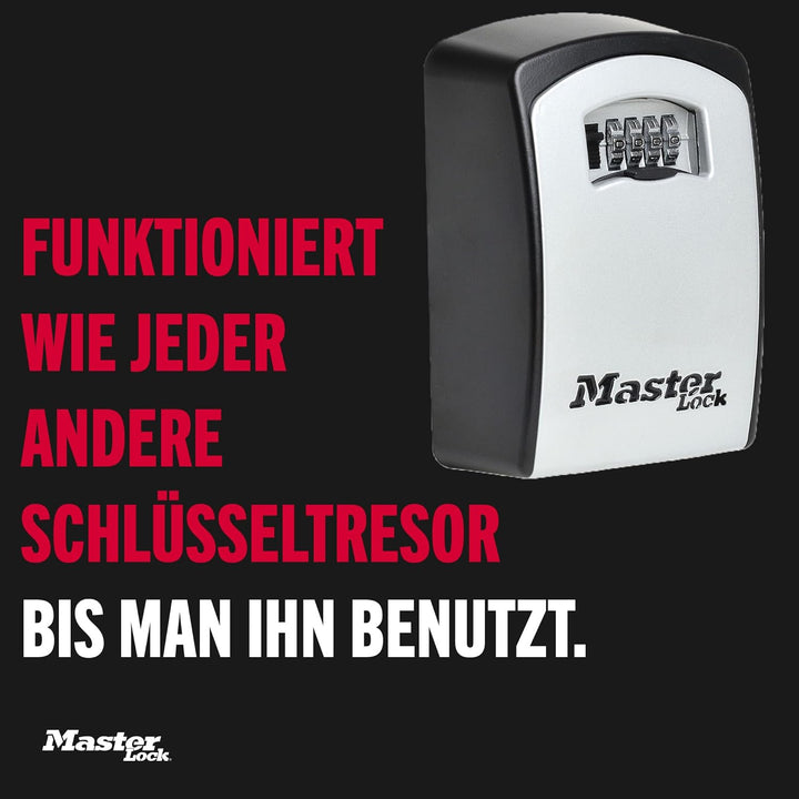 Master Lock Schlüsseltresor Extra Large, Wandhalterung, Aussen, 14.6 x 10.6 x 5.3 cm, Schlüsselsafe