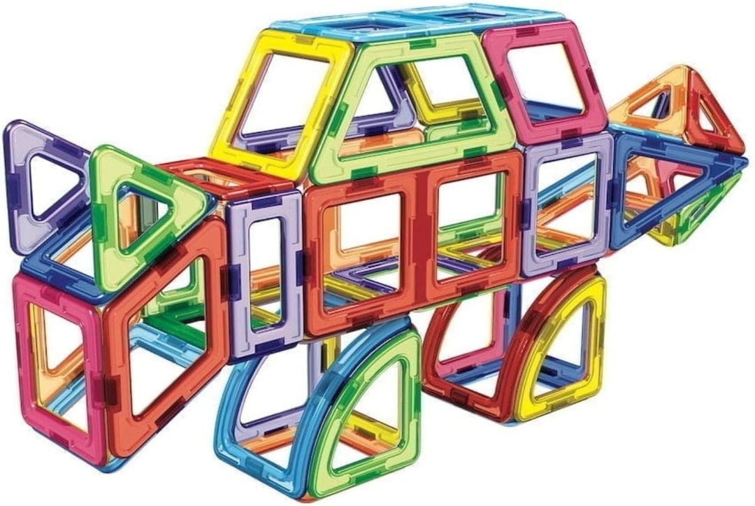 MAGNIKON Magnetische Bausteine Der Dinosaurier - Magnetbau-Set 65-teilig, Montessori Spielzeug ab 3