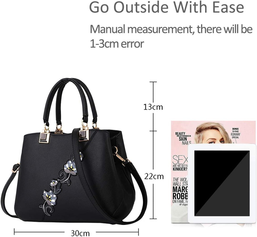 NICOLE & DORIS Handtaschen Damen modische Damenhandtaschen taschen Damen Umhängetaschen mit Blumenmu