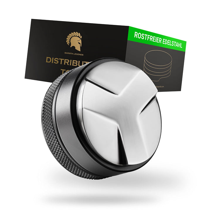 Barista Legends® distributor Edelstahl höhenverstellbar - Leveler Tool für perfektes Kaffeemehl im S