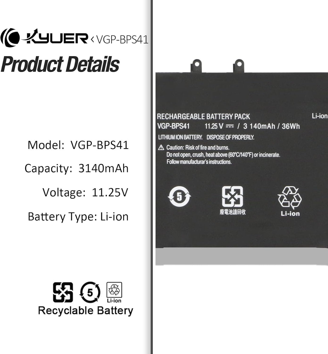 K KYUER VGP-BPS41 Batterie Pour So-ny Vaio Flip 13 SVF13N SVF13N13CXB SVF13N18SCB SVF13N17SCB SVF13N