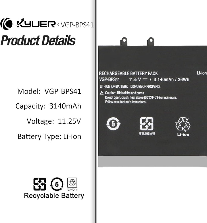 K KYUER VGP-BPS41 Batterie Pour So-ny Vaio Flip 13 SVF13N SVF13N13CXB SVF13N18SCB SVF13N17SCB SVF13N