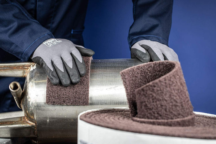 PFERD Vliesbandrolle 100mm x 10m Korund A80 45018308 für Feinschliff & Finish Körnung 80 Size Korund