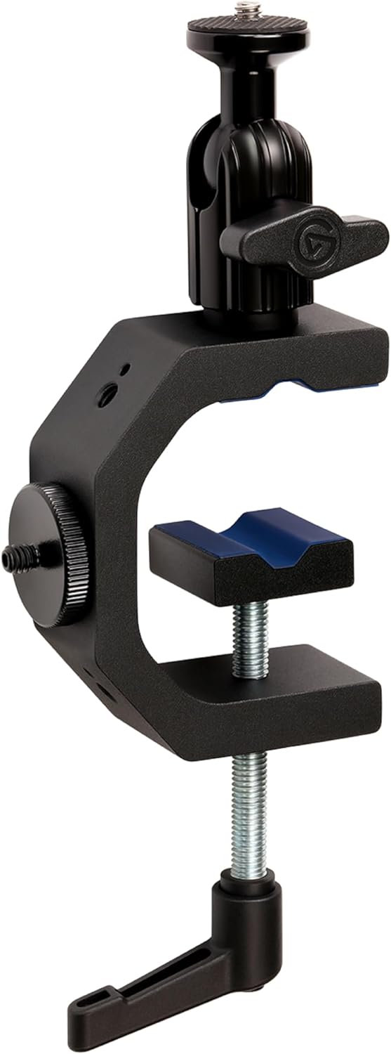 Elgato Heavy Clamp – Profi-Halterung mit Kugelgelenkkopf und Vier ¼-Gewinden, ultrasicher und robust