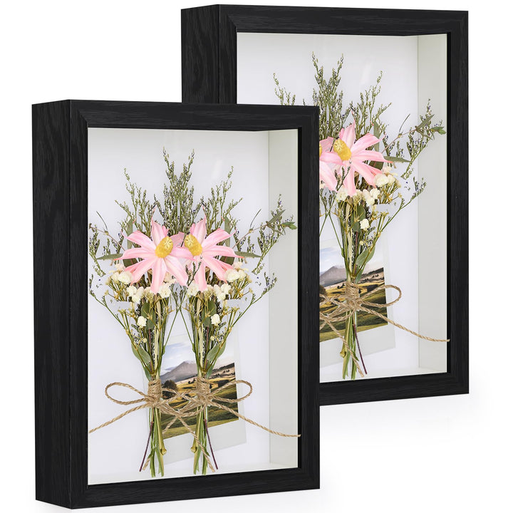 Anhow 2er 3D Bilderrahmen zum Befüllen, A4 3D Bilderrahmen Tiefer Objektrahmen 20 x 30 cm mit Transp