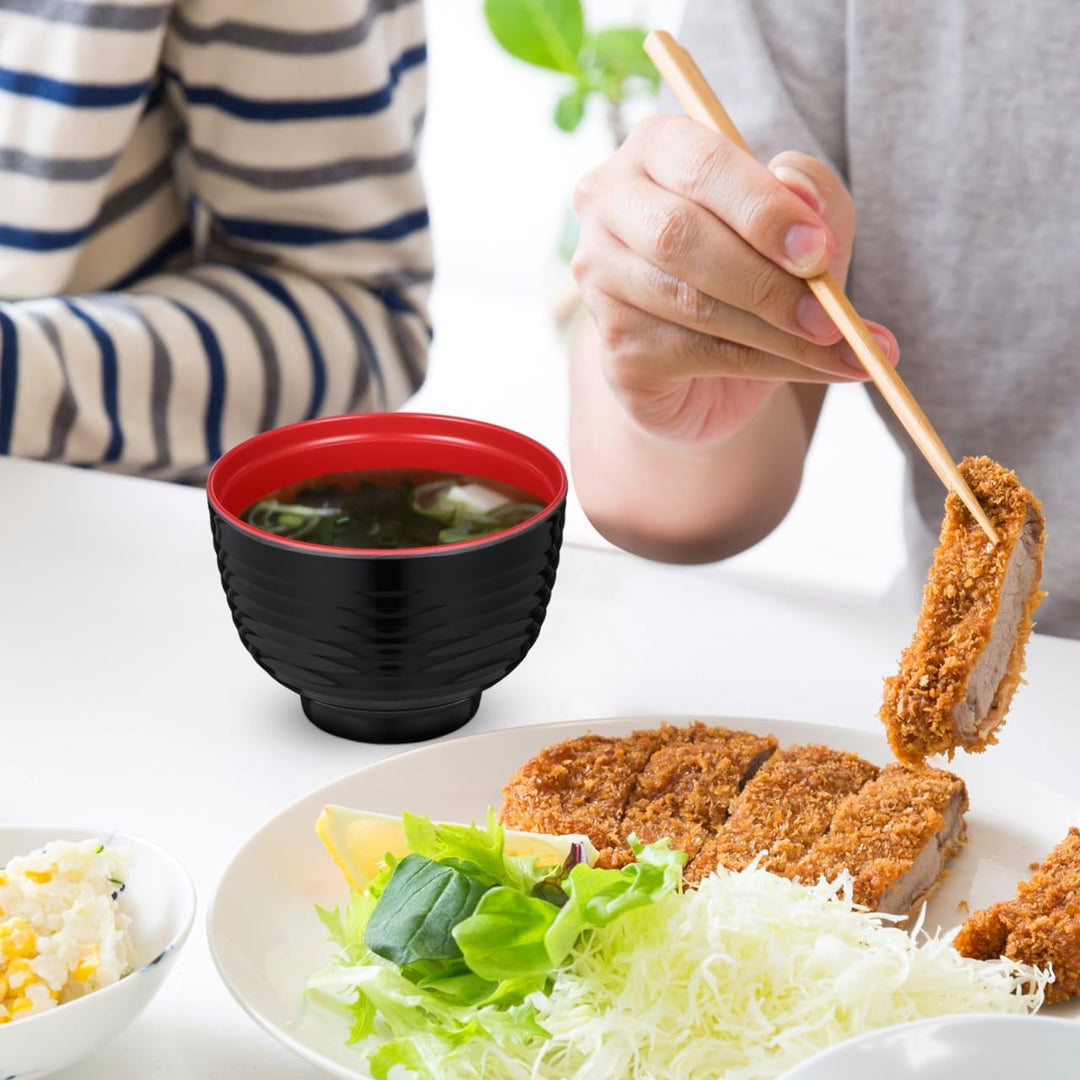 DOITOOL Japanische Miso Suppenschalen Set - 3 StüCk Schalen Mit Deckel FüR Miso Suppe Reis Salat Und