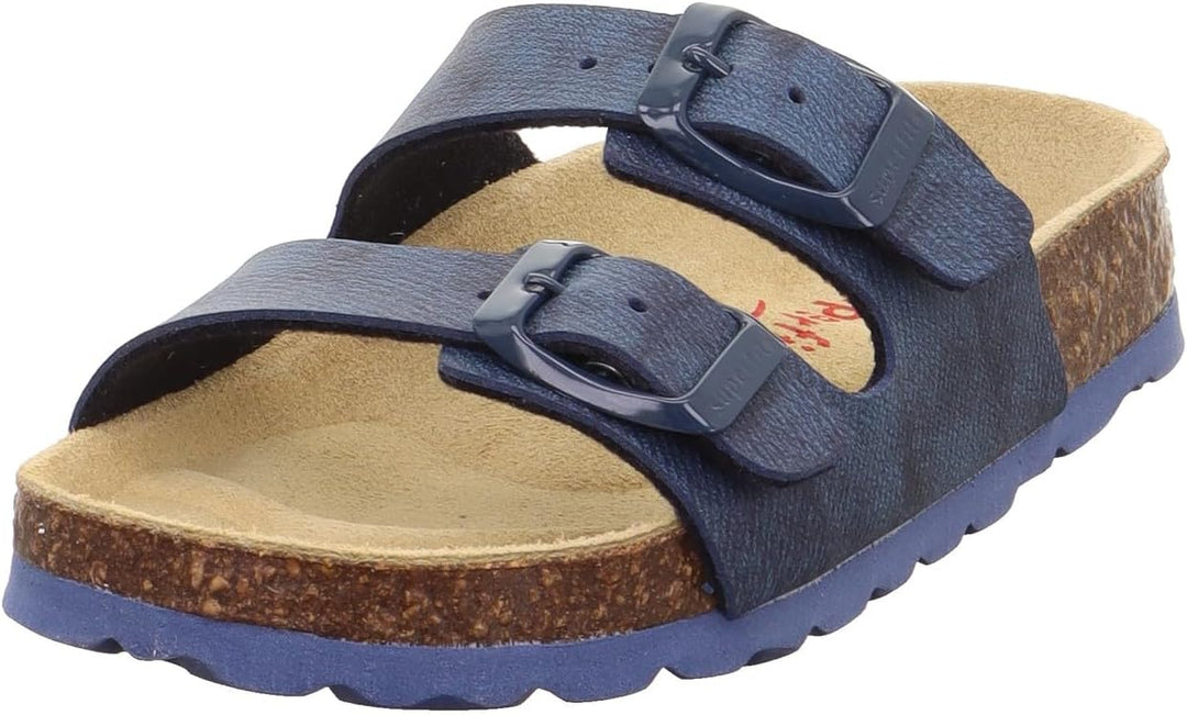 Superfit Jungen Fussbettpantoffel 1-800111 Hausschuh 24 EU Blau 8170, 24 EU Blau 8170