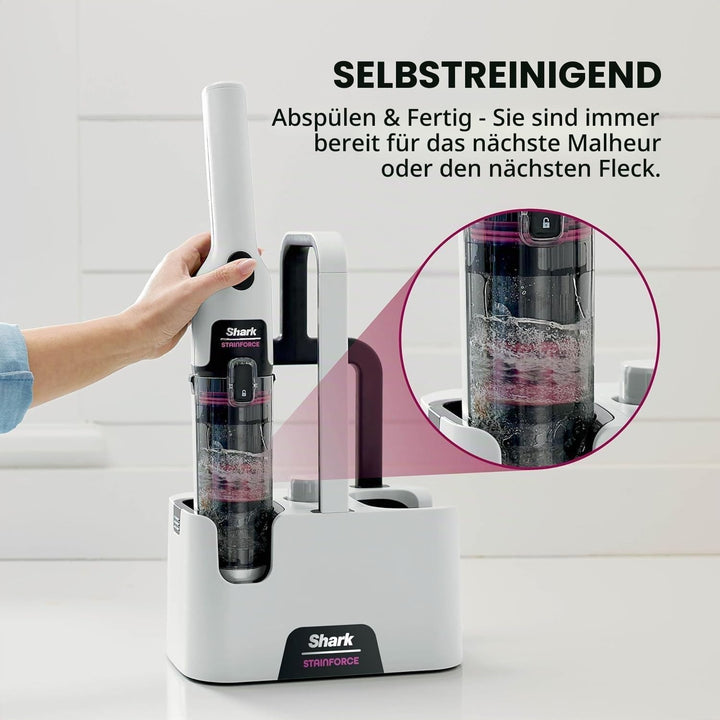 Shark StainForce HX100UKT Kabelloser Fleckenreiniger, leicht, tragbar, Flecken- und Geruchsbeseitige