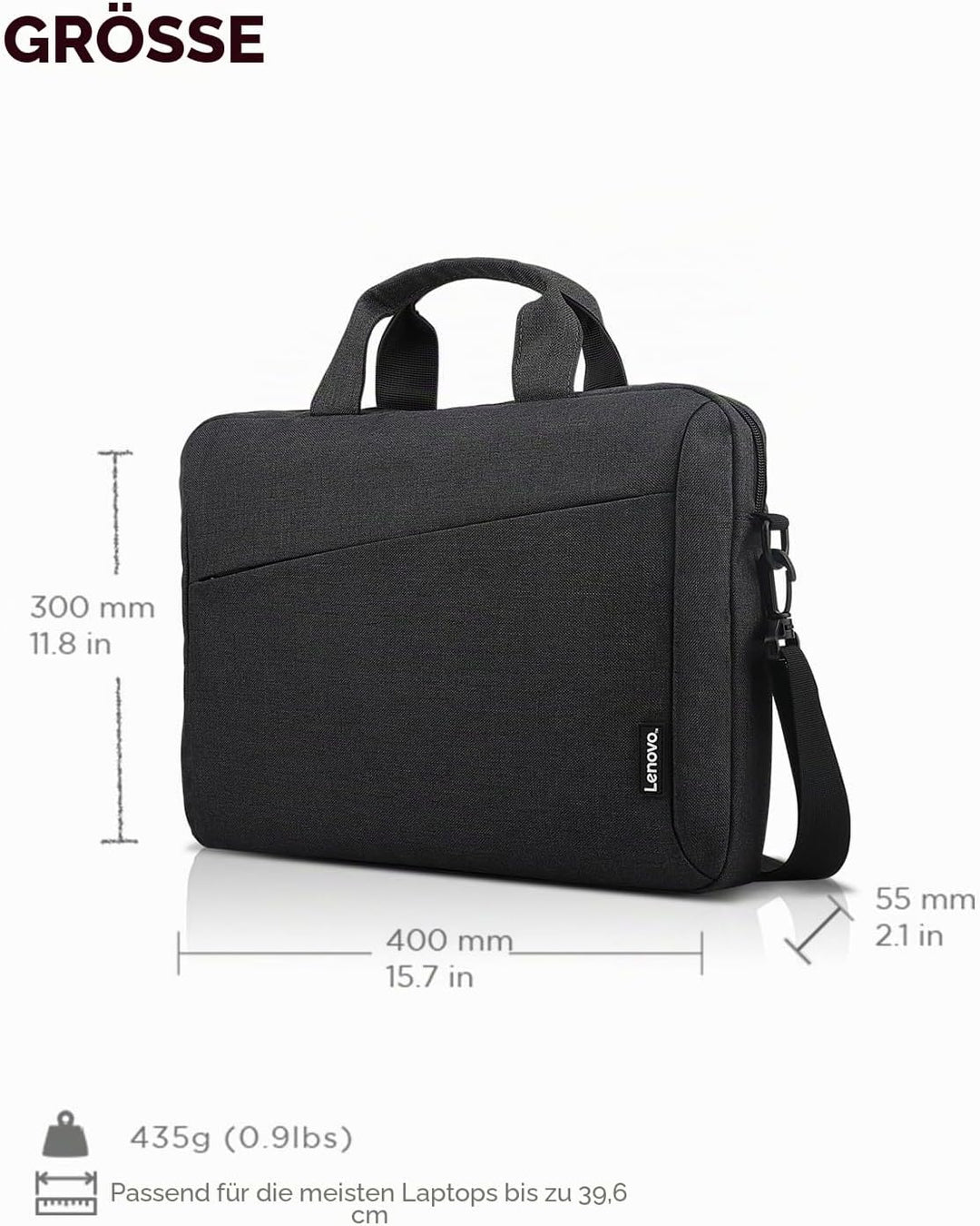 Lenovo Laptoptasche T210, Messenger-Umhängetasche für Laptop oder Tablet, schlank, strapazierfähiger