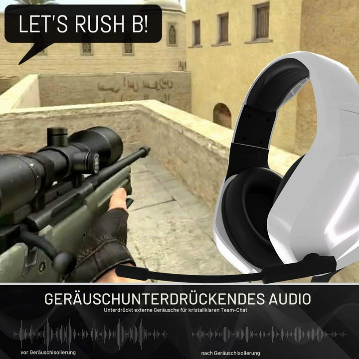 Gaming Headset für PC PS5, Playstation PS4, Xbox Series X | S, Xbox ONE, Nintendo Switch, Laptop &amp; G