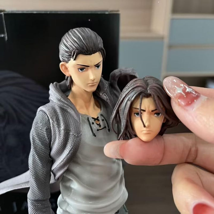 Jilijia Anime Figur Statue - 30cm Eren Jaeger Stehende Position Austauschbare Kopf Modell PVC Figur