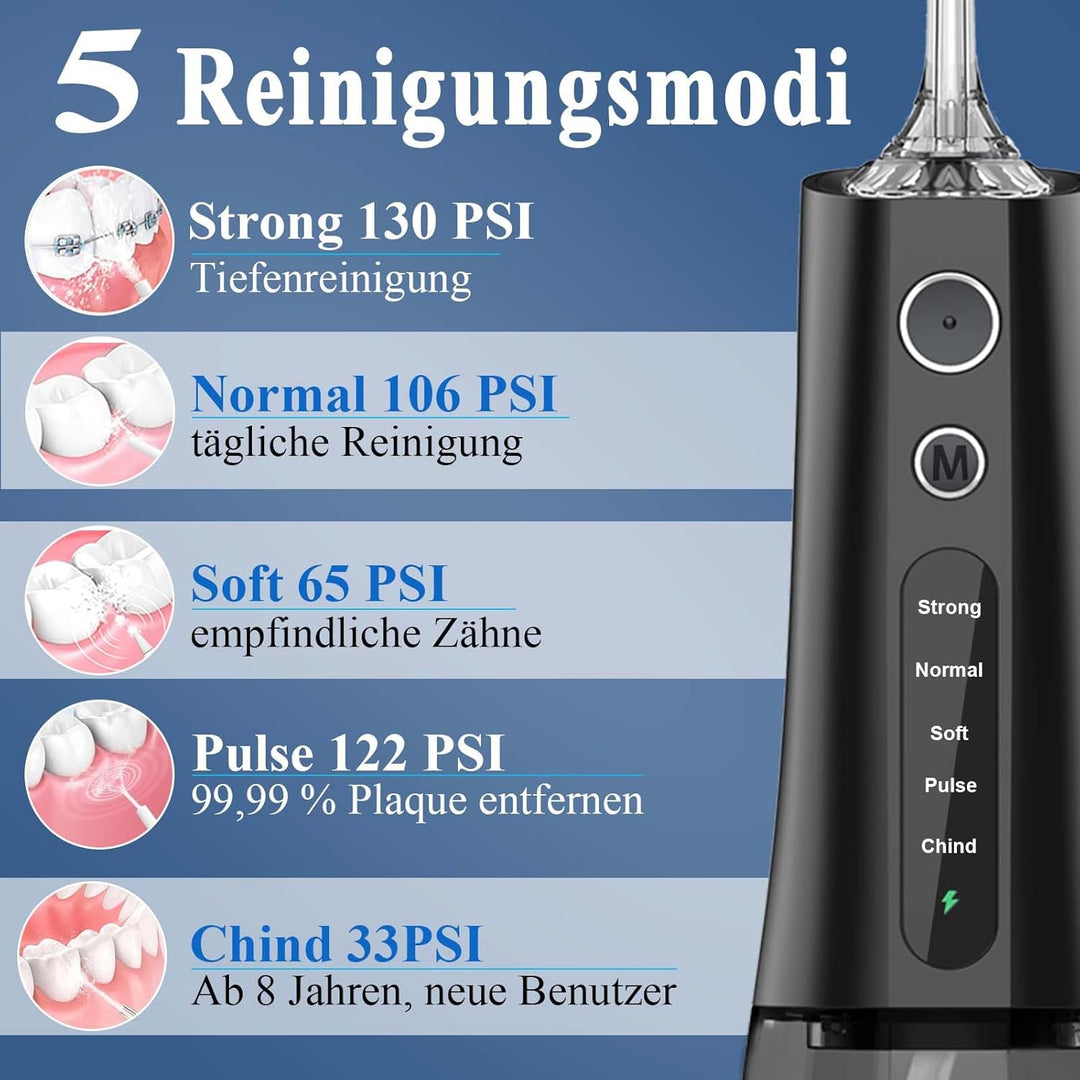 SURFOU Munddusche Kabellos Water Flosser for Teeth, Elektrische Wasserflosser für Zähne Oral Irrigat