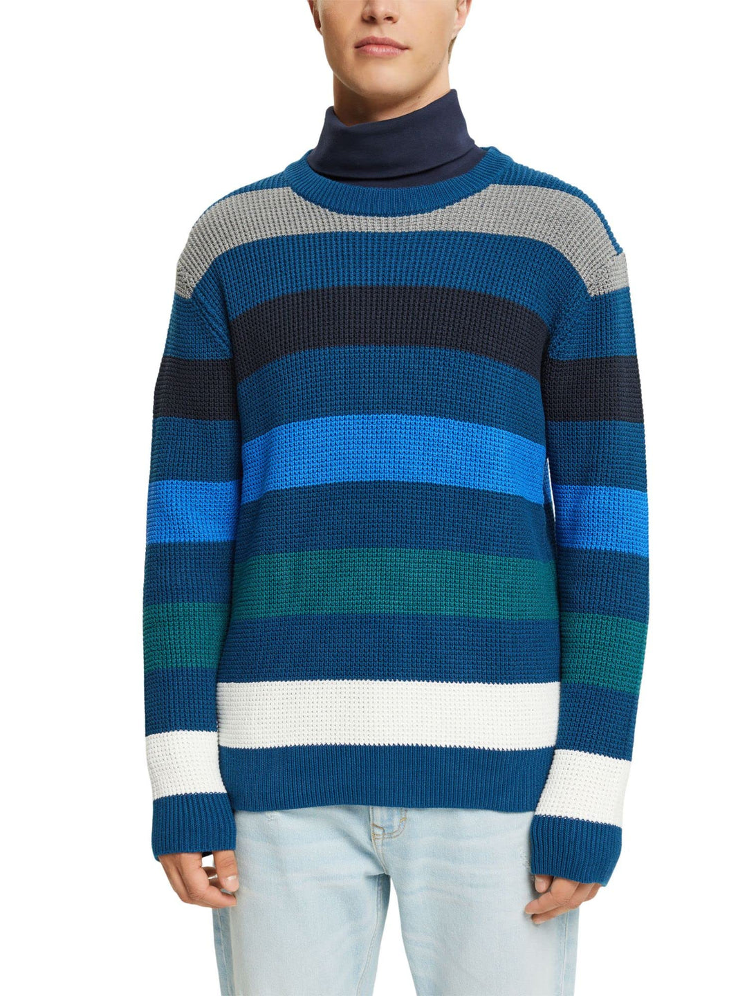 ESPRIT Herren Pullover M 450/Petrol Blue, M 450/Petrol Blue