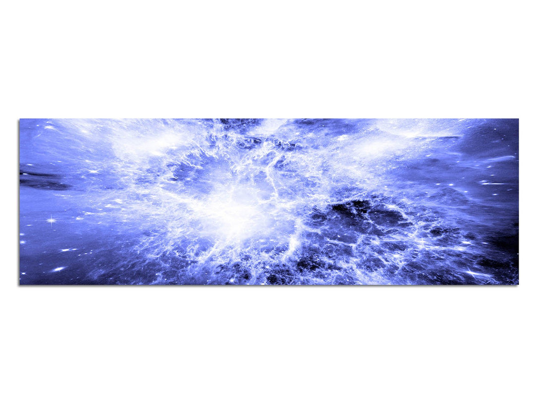 Paul Sinus Art Panoramabild auf Leinwand und Keilrahmen 150x50cm Sterne Planeten Galaxie Weltraum