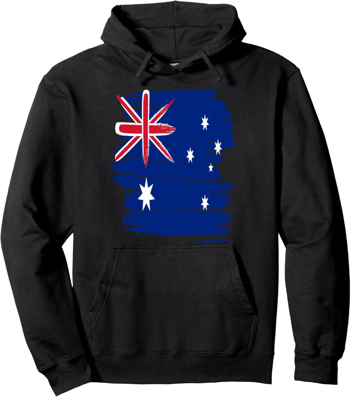 Zerfledderte Grunge-Flagge von Australien Pullover Hoodie
