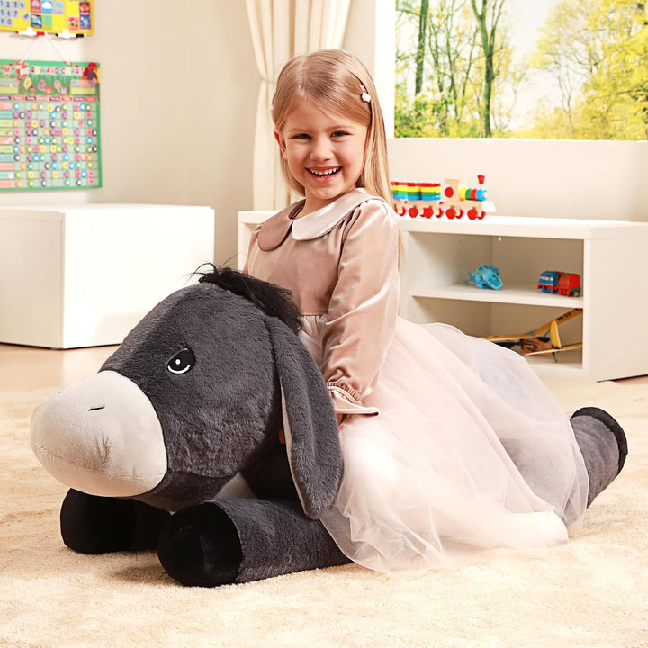 IKASA Gross Esel Kuscheltier Riesen Stofftier,86cm Gross Plüschtier Riesige Plüsch Spielzeug,Geschen