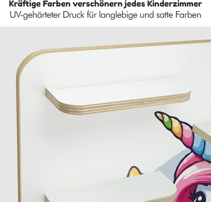 stadtecken Holzregal für Tonies &amp; Toniebox – Musikbox Wandregal aus 10mm Holz – Platz für 35-50 Figu