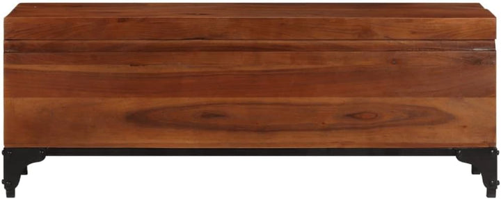 homiuse Aufbewahrungstruhe 110x35x41 cm Akazie Massivholz Schatztruhe Schatzkiste Truhe mit Deckel S