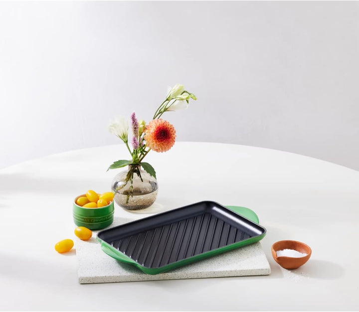 LE CREUSET Rechteckige Grillplatte aus Gusseisen, 32 cm, Für alle Herdarten inkl. Induktion geeignet