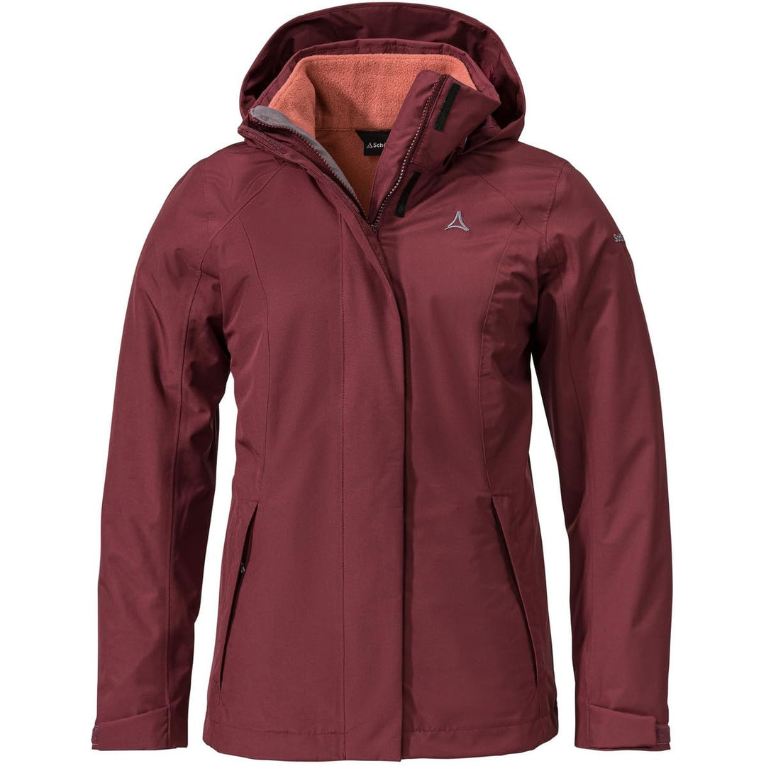 Schöffel Damen 3in1 Jacket Partinello L, wind- und wasserdichte Winterjacke mit separat verwendbarer