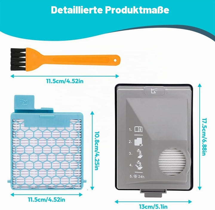 Filter Set kompatibel mit Miele Boost CX1 HEPA Filter & Feinstaubfilter, Ersatzfilter Set inkl. SF-H