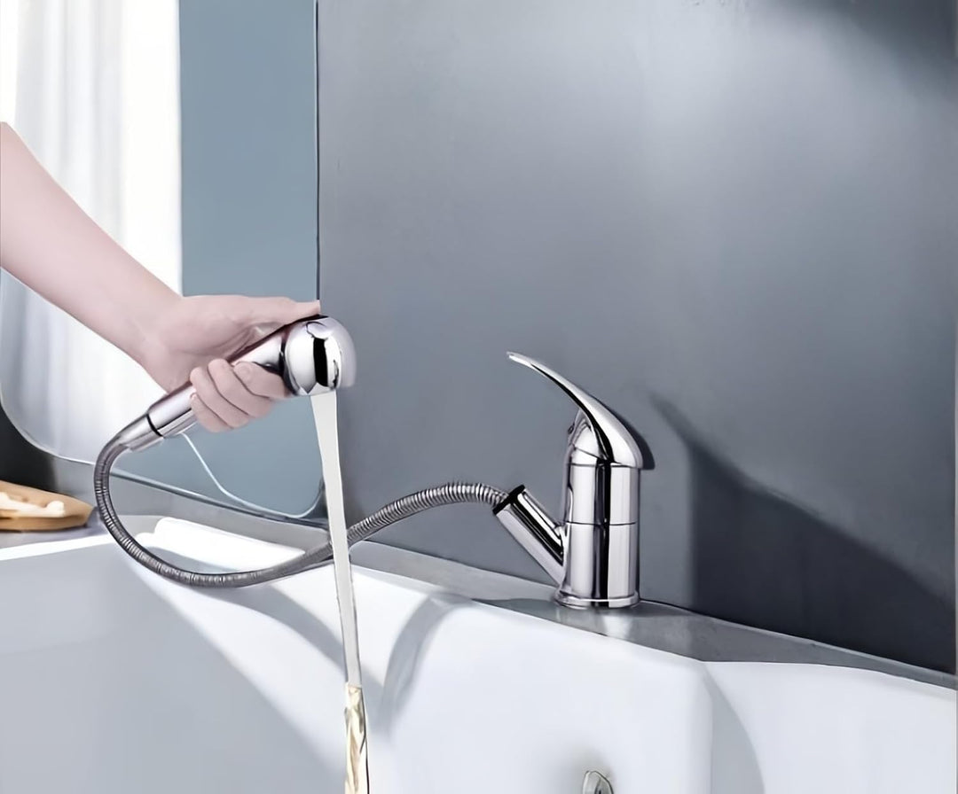 Himimi® Küchenarmatur 360 ° Drehbare| ausziehbar Wasserhahn Mit 2 Sprüharten (Spray &amp; Strahl)| Edels