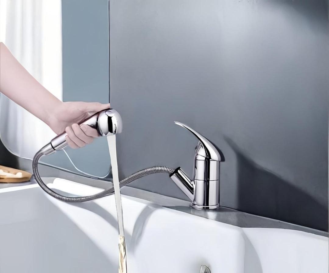 Himimi® Küchenarmatur 360 ° Drehbare| ausziehbar Wasserhahn Mit 2 Sprüharten (Spray & Strahl)| Edels