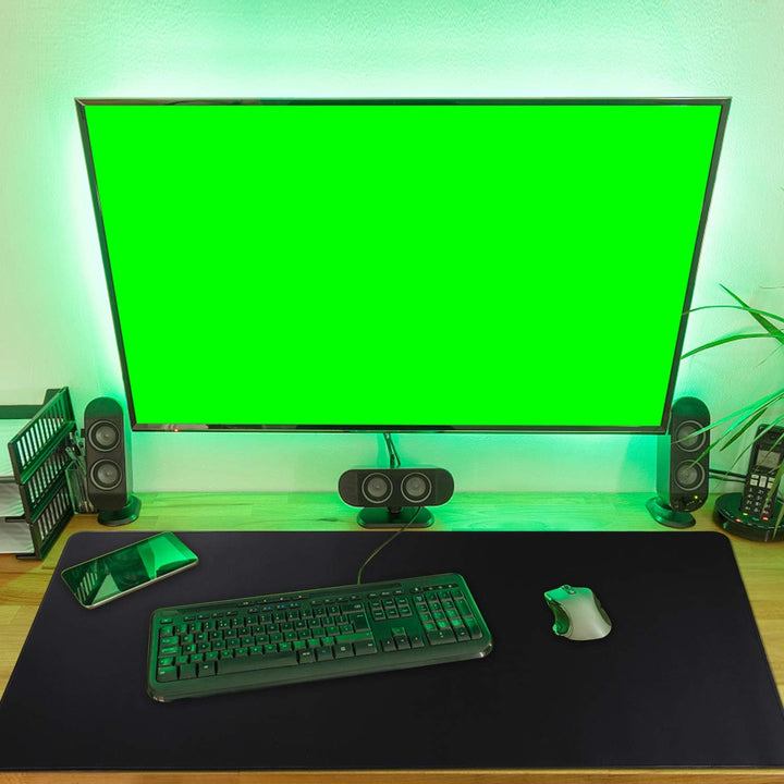 HIHUHEN Gaming-Mauspad, 90 x 40 x 0,3 cm, XXL-Mauspad, Tischmatte/grosse Grösse, verbesserte Präzisi