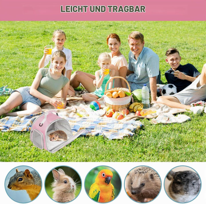 Kleine Haustier-Tragetasche, Kleintier Tragetasche, Transportbox für Katze Mit Seitlicher Öffnung, M